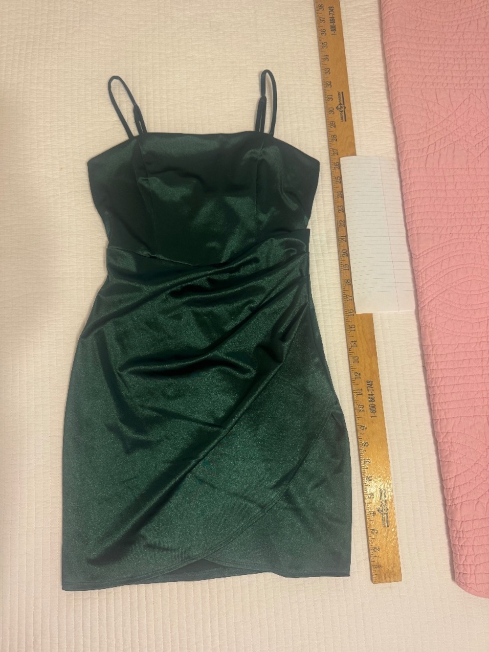 Dark green short dress